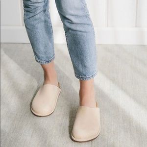 shearling lined moc clog